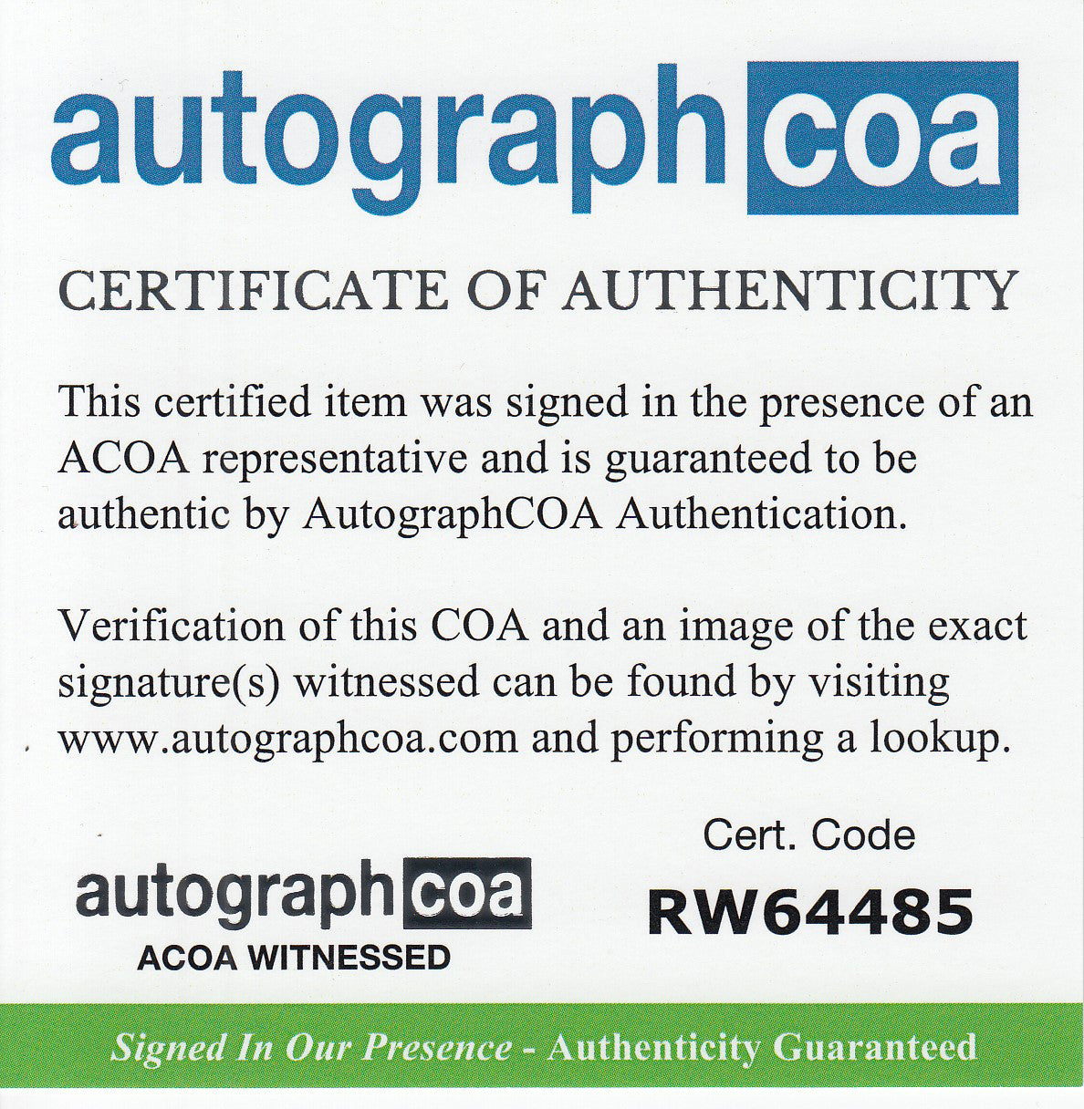 Ralph Macchio Authentic Autograph