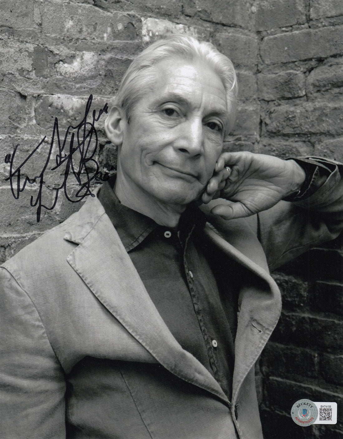 Charlie Watts Authentic Autograph + BECKETT