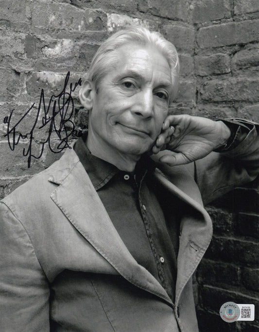 Charlie Watts Authentic Autograph + BECKETT